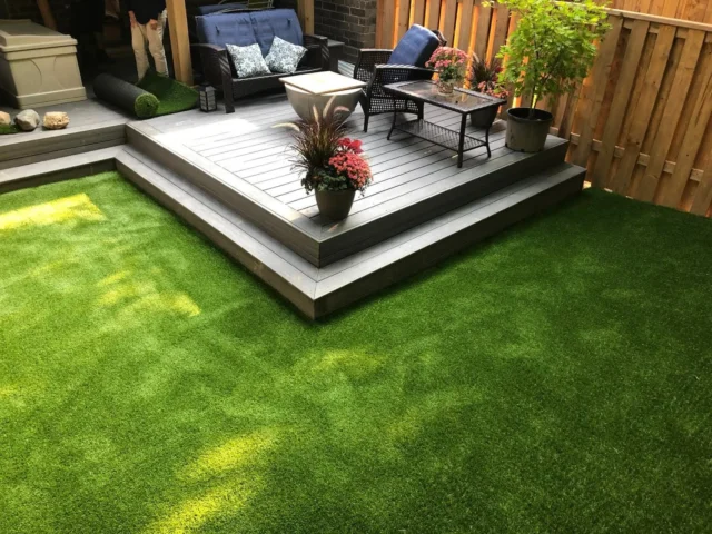 synthetic grass & composite decking