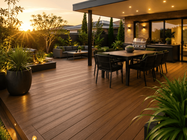 Premium composite decking outdoor entertaining area Perth