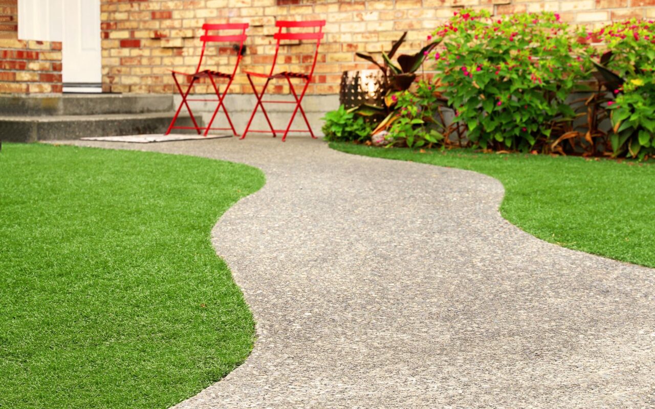 Summer Fresh 35 artificial grass lawn and path, Victoria Park, Perth