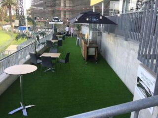 Artificial grass terrace at Claremont Football Club