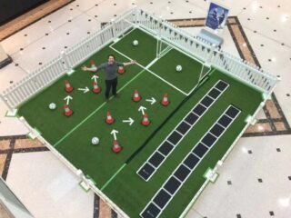 Artificial grass mini pitch at Warwick Shopping Centre