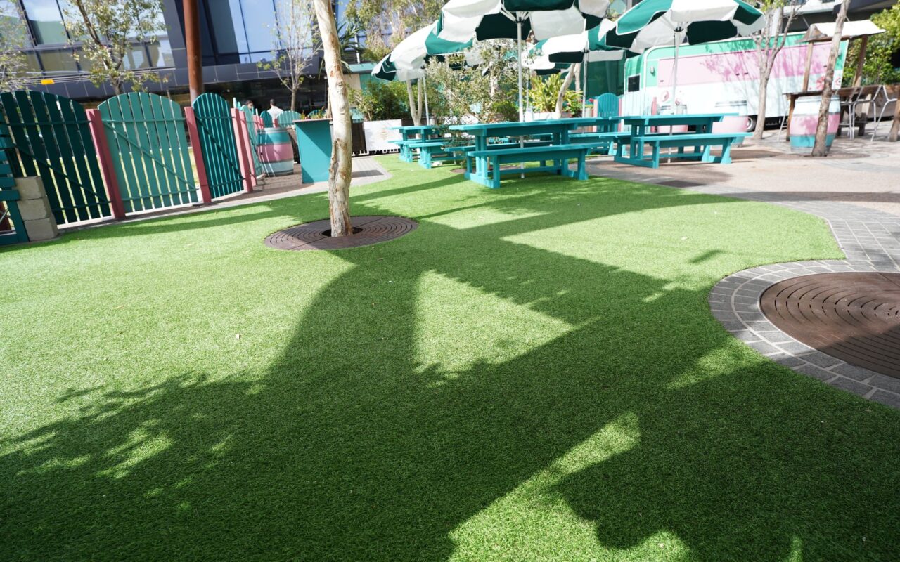 Artificial grass courtyard, Perth