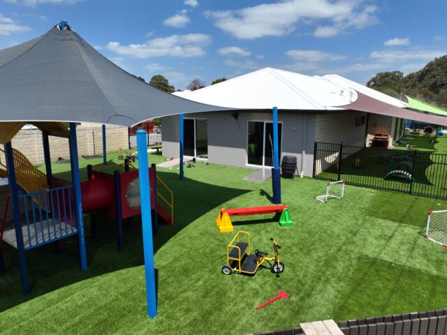 Great Beginnings early learning centre synthetic grass - Marangaroo aerial view