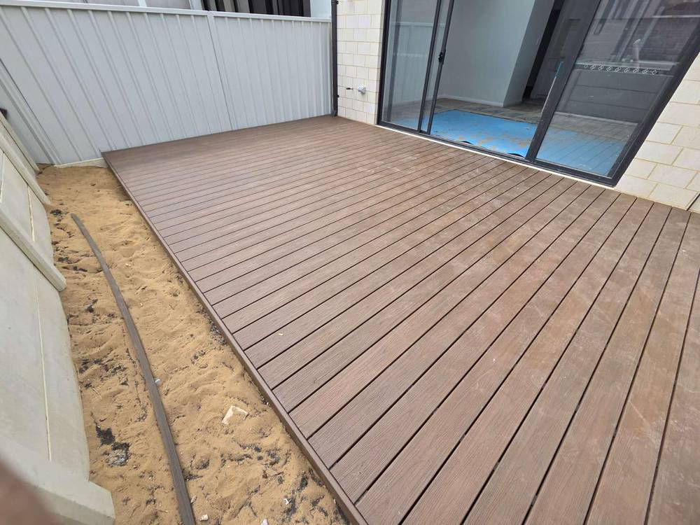 Wide teak composite deck, Perth