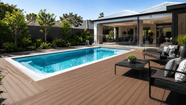 Luxury Perth swimming pool with premium composite decking