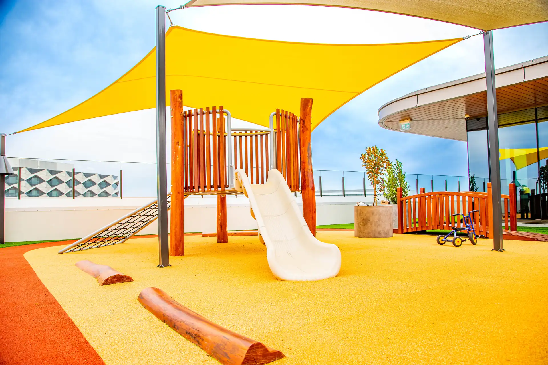 Soft fall rubber playground in a Perth childcare centre